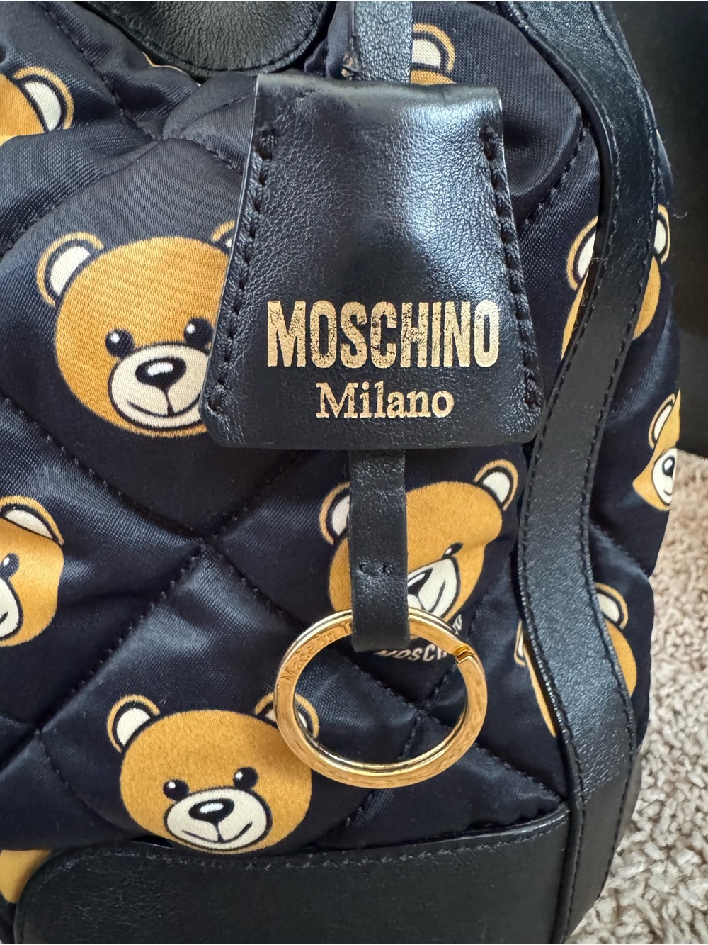 Authentic Moschino Bear Bucket Bag Shoulder/Crossbody View 6